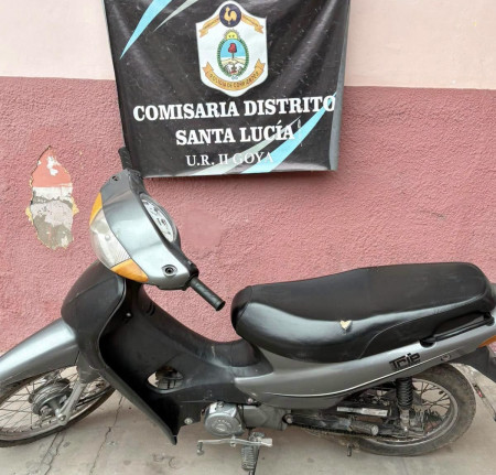 Recuperan motocicleta sustraída en Santa Lucía tras operativo conjunto en Goya