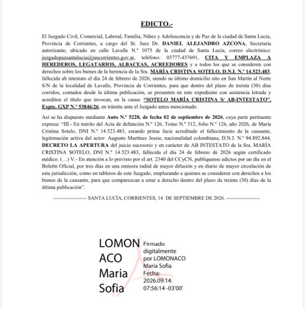 EDICTO: